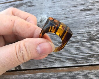 Tortoiseshell Mod Ring -- 266