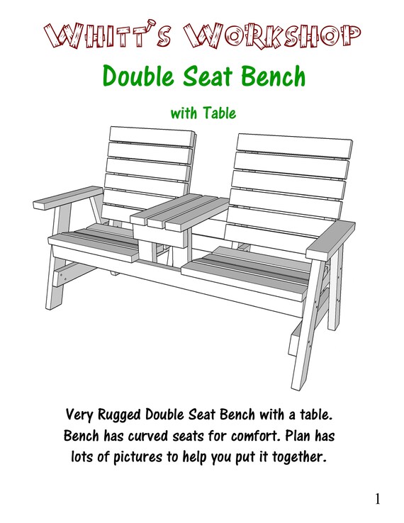 Double Seat Bench With Table PDF Plans Wood Plans