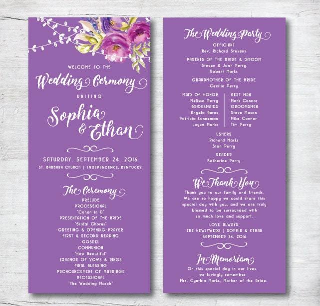 wedding programs wedding program printable wedding program wedding boutique us free program templates