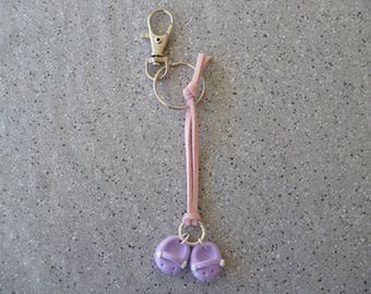 Key hooks with lilac handmade polymer clay