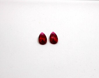 2 Ruby Swarovski Pendant, 16mm Swarovski Pear Shape Pendant, Supplies, Jewelry Supplies, Jewelry Making, Swarovski, Craft Making