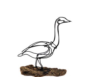 Goose Wire Sculpture, Wire Art, Minimal Wire Sculpture, Calder Inspired, 574906169