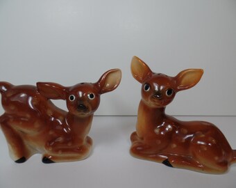 Vintage Deer Salt & Pepper Shaker Set - Deer - Salt And Pepper - Vintage - Kitchen - Japan - Ceramic - Gift - Gift For Her - Gift For Him