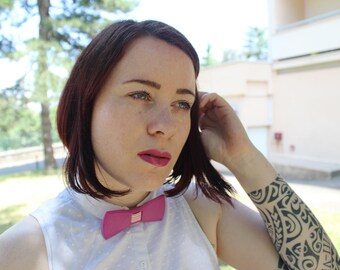 Bow tie 3D print - Magenta and black, pink or stripe