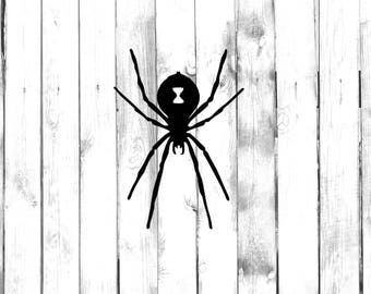 Black Widow Spider - Home/Laptop/Computer/Phone/Car Bumper Sticker Decal