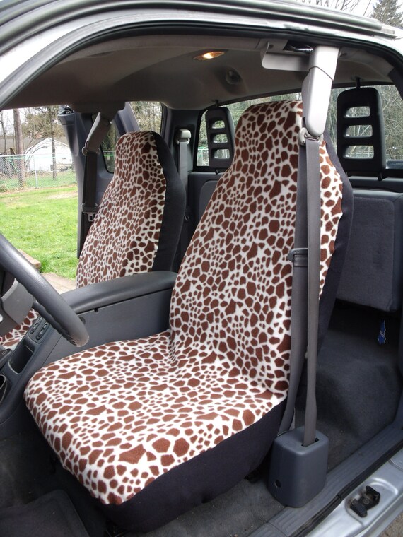1 Set of Giraffe Print Car Seat Covers and steeling wheel 1 Set of Giraffe Print Car Seat Covers and steeling wheel