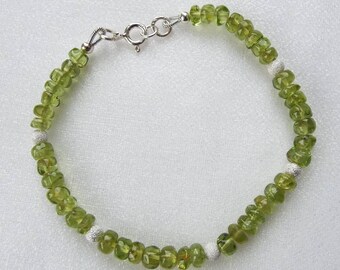 Peridot and sterling Silver bracelet