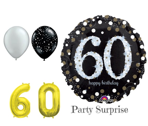  60th  Birthday  Balloon Package  60 Birthday  Balloons Happy