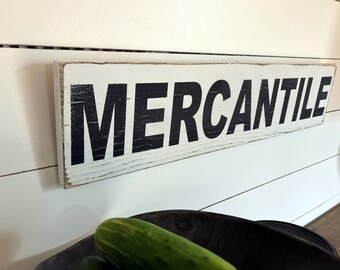 Farmhouse Mercantile Sign | Farmhouse Decor | Wood Signs | Mercantile Sign | Fixer Upper | Primitive Sign | Rustic Sign