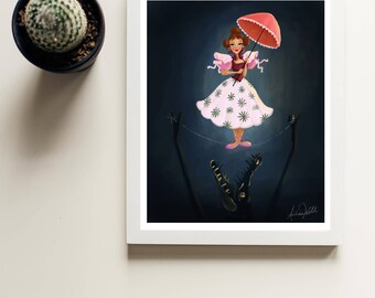 Tightrope Walker Daisy Delacruz Disneyland Disneyworld Print