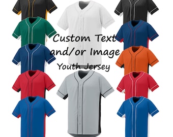 Custom Baseball Youth Jerseys, Baseball Jersey, Custom Jersey, Custom Baseball Jersey, Kids Jersey, Kids Baseball Jersey