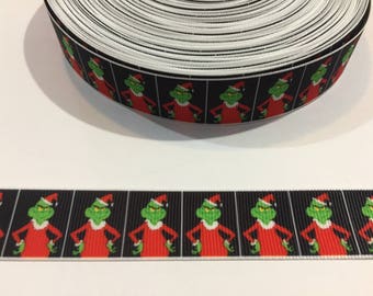 3 Yards of 7/8" Ribbon - The Grinch Who Stole Christmas