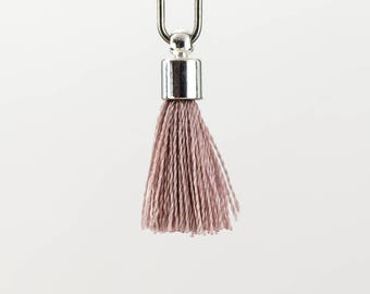 17mm-20mm Silver and Blush Tassel #TAB003