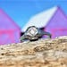 Art Deco Engagement Ring .15ct Diamond Unique Engagement Ring
