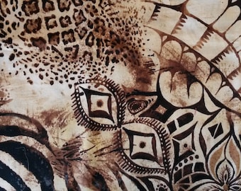 Robert Kaufman "Native Arts" Fabric Screen Print D #7532