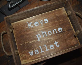 Keys, Phone, Wallet Tray