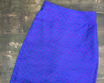 Vintage Seventies Purple & Blue Maxi Skirt