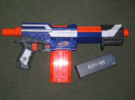 nerf alpha trooper modified orange mod works orange works nerf