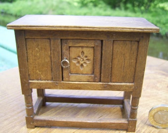 1/12th scale miniature medieval or tudor livery/court cupboard or dresser