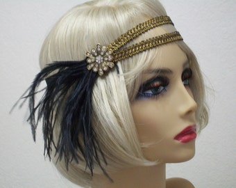 1920s headband, Flapper headband, 1920s headpiece, Gatsby headband, Great Gatsby, Art Deco headband, 1920s hair accessory, Vintage inspired
