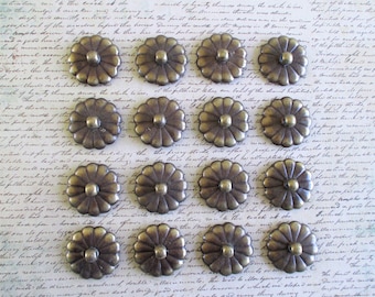 16 Little Vintage Brass Drawer Pull Pieces