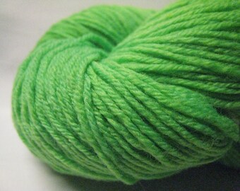 Neon Green - sock yarn - superwash merino and nylon