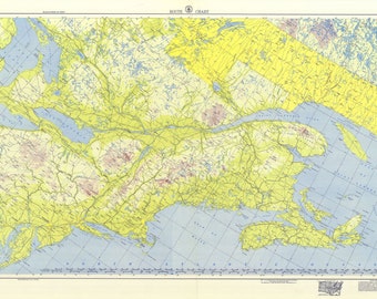 1953 nautical map of us canada east coast