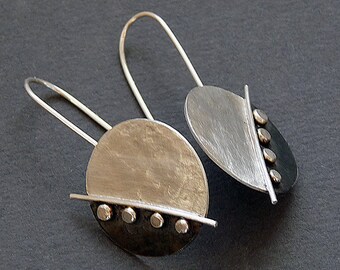 Sterling Silver Disc Earrings