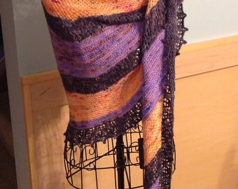 Knitted Shawl / Scarf / Wrap / Hand Knit