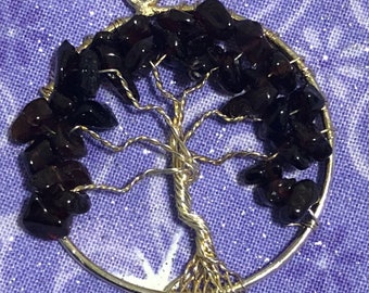 Garnet Tree of Life Necklace