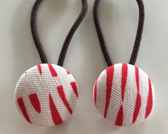 Button Hair Tie - ponytail/pigtails accessories