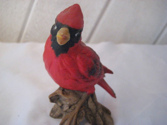 cardinal porcelain bird figurine