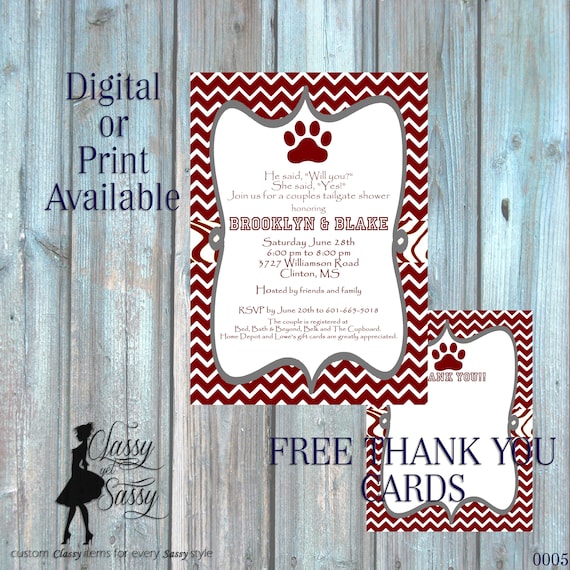 Maroon and White Bulldogs Invitation 005