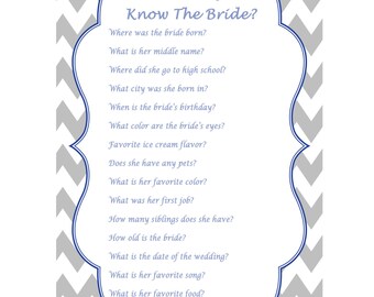 wedding trivia cards