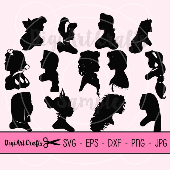Download Disney Princess Silhouettes SVG cutting Files / DYI Disney ...