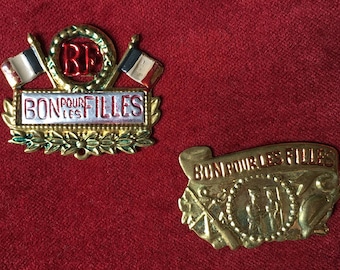 2 antique french WW1 badge, good for the girls