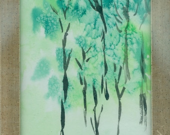 Small watercolor "Small spring forest"