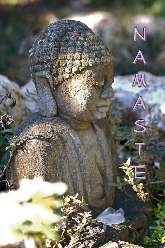 Zen Series - Buddha - Namaste (5" x 7" photographic greeting card - blank inside/with envelope)