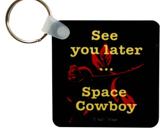 Cowboy Bebop Anime Keychain Square 2.25": See You Later Space Cowboy