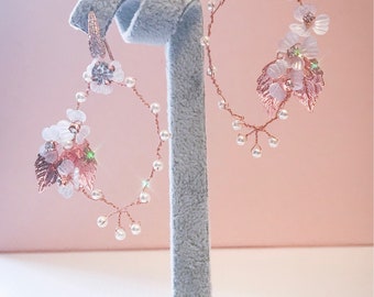 Bridal earrings, flower earrings, statement earrings,wedding earrings