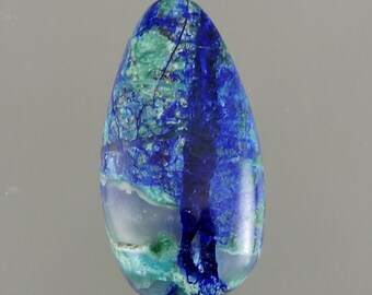 Blue Bird Azurite Cabochon, Blue Bird Azurite Cab, Designer Blue Bird Cab, Pendant Cab, Gift Cab, C3050, Hand Cut by 49erMinerals