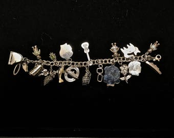 Unique Sterling Silver Charm Bracelet