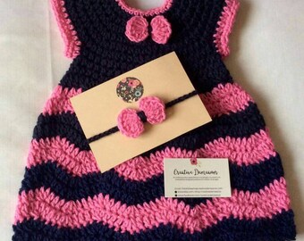 Chevron dress and headband