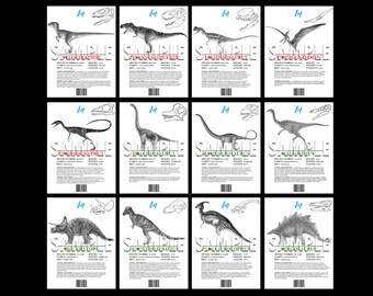 Jurassic Park, The Lost World, Dino Info Sheets, Printable Replica Prop