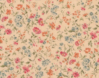 SEVENBERRY Petite Garden Lawn in NATURAL | Robert Kaufman | Floral Cotton Lawn | Sku SB-6117D4-4