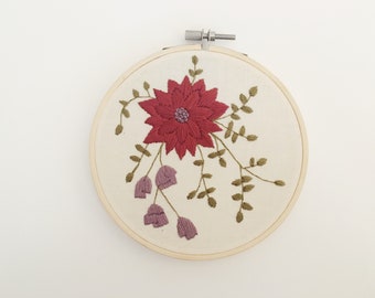 Boho Botanical Embroidery Hoop Art
