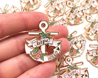 HOPE Anchor Hebrews 6:19 Gold Soft ENAMEL PIN - Christian Faith Accessories Lapel Pin