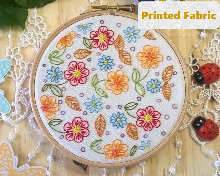 Embroidery Fabric Pattern Pre Printed Fabric for Hand