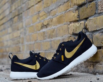 New Custom Nike Roshe Run OVO Any Size Made To Order Gold and Black Trophy Ovo