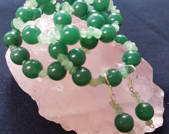 Set of 3 stretch bracelets with earrings